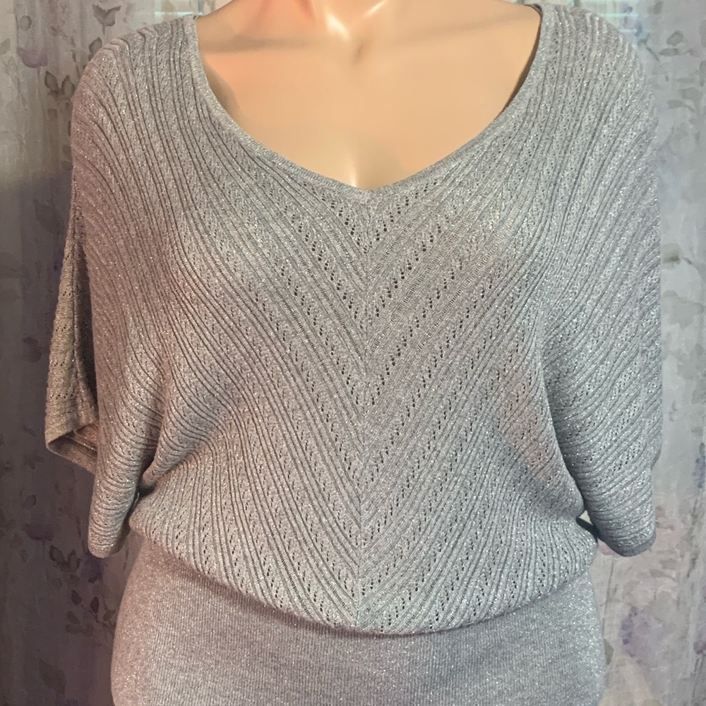 Lane Bryant silver plus size sweater